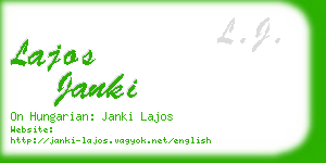lajos janki business card
